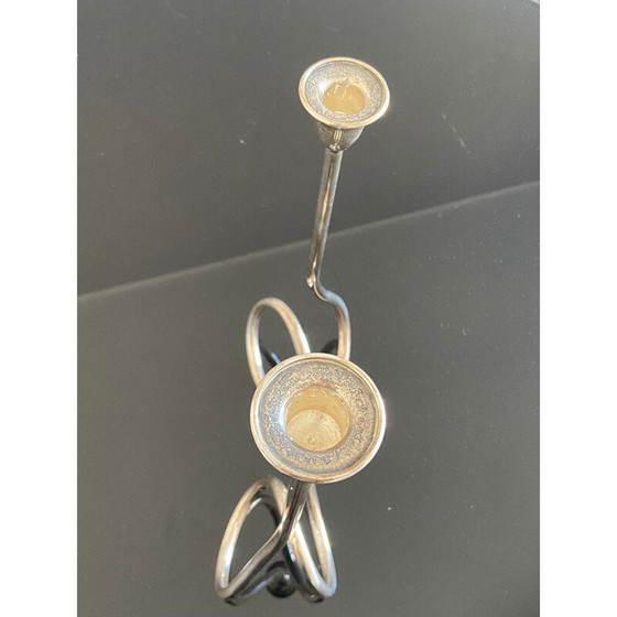 Image 1 of Vintage Kerzenhalter mit 2 Kerzen, Italien 1970