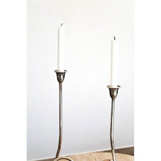 Image 1 of Vintage Kerzenhalter mit 2 Kerzen, Italien 1970