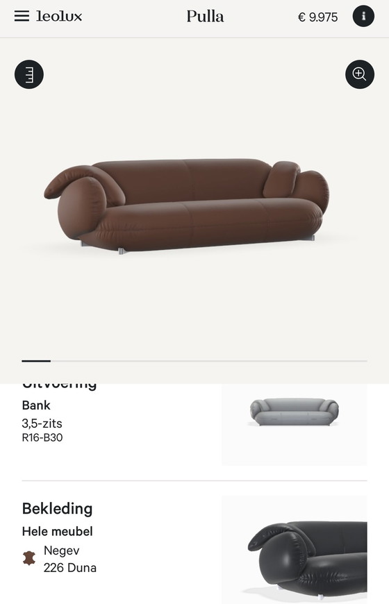 Image 1 of Leolux Pulla 3,5-Sitzer-Sofa