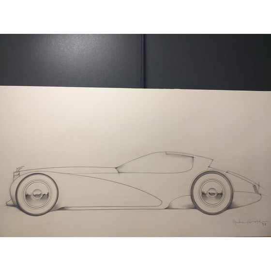 Image 1 of Alte Zeichnung "Grand coupé 1" von André Ferrand, 1998