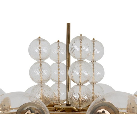 Image 1 of Vintage-Kronleuchter aus geblasenem Glas von Jaroslav Bejvl für Kamenický Šenov, 1960