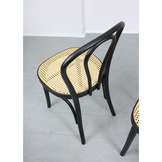 Image 1 of Paar schwarze Vintage-Stühle von Michael Thonet