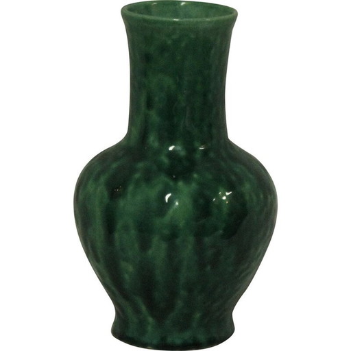 Grüne Vase aus Keramik von Edmond Lachenal, 1930