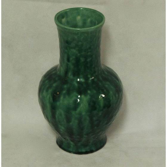Image 1 of Grüne Vase aus Keramik von Edmond Lachenal, 1930