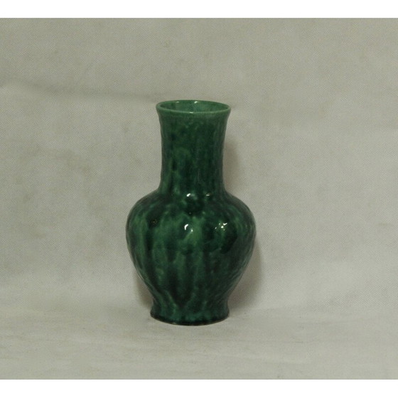 Image 1 of Grüne Vase aus Keramik von Edmond Lachenal, 1930