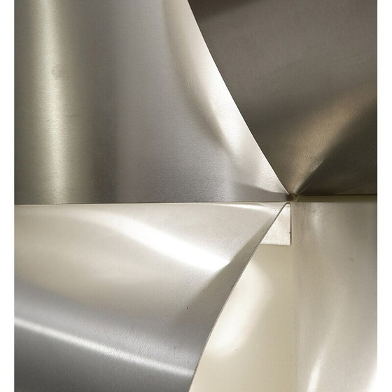 Image 1 of Vintage Aluminium 3-Panel Wandleuchte, Belgien