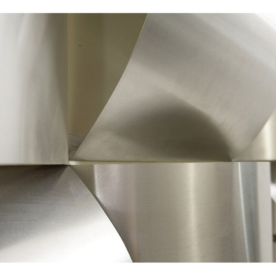 Image 1 of Vintage Aluminium 3-Panel Wandleuchte, Belgien