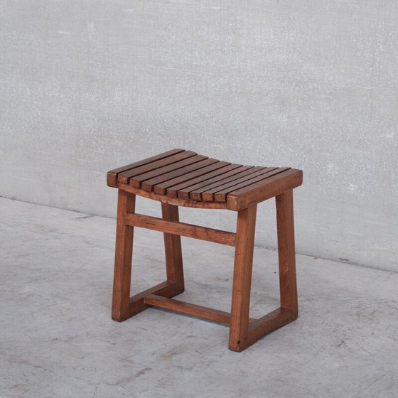 Image 1 of 2x Chandigarh vintage Teakholz Hocker Pj-011029