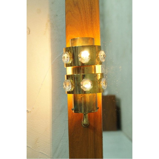 Image 1 of Vintage-Spiegel aus Teakholz und Kristall von Erik Höglund für Eriksmalaglas, Schweden 1960er Jahre