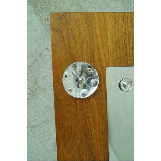 Image 1 of Vintage-Spiegel aus Teakholz und Kristall von Erik Höglund für Eriksmalaglas, Schweden 1960er Jahre