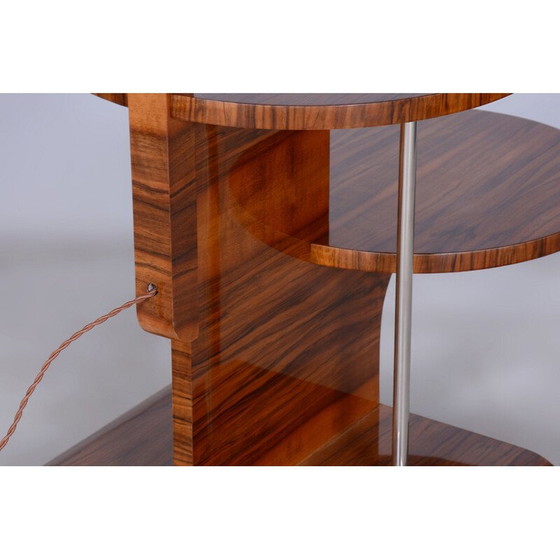 Image 1 of Vintage Art Deco Stehlampe aus Nussbaumholz von J. Halabala für Up Závody, Tschechoslowakei 1930