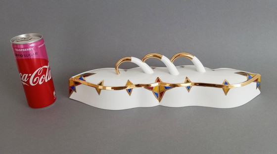 Image 1 of Ungarische De!Forma Design Gruppe /Monika Bedécs /Zsolnay Postmoderne Schachtel mit Deckel 1997