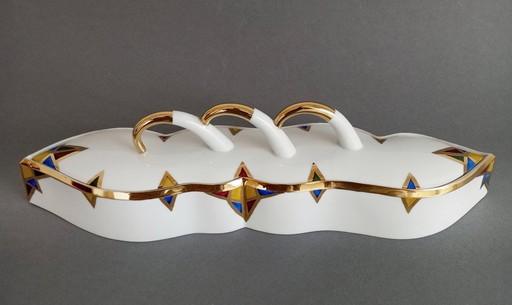 Ungarische De!Forma Design Gruppe /Monika Bedécs /Zsolnay Postmoderne Schachtel mit Deckel 1997