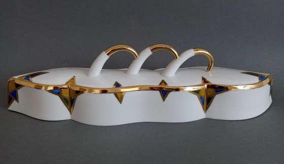 Image 1 of Ungarische De!Forma Design Gruppe /Monika Bedécs /Zsolnay Postmoderne Schachtel mit Deckel 1997