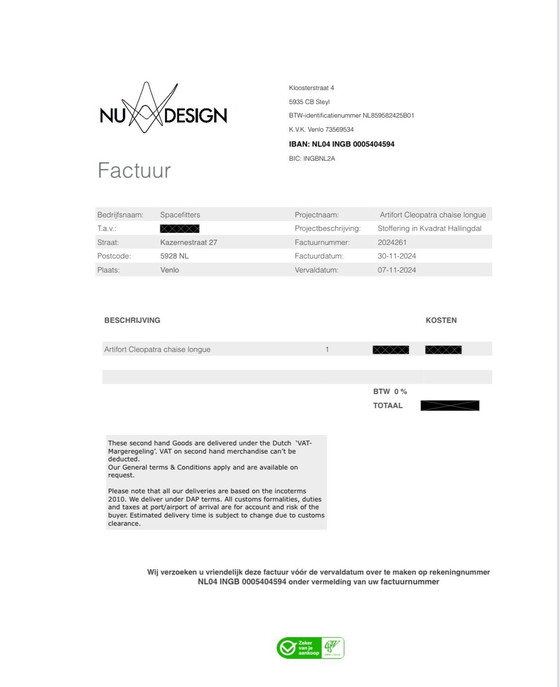 Image 1 of Artifort Kleopatra / Chaise Longue