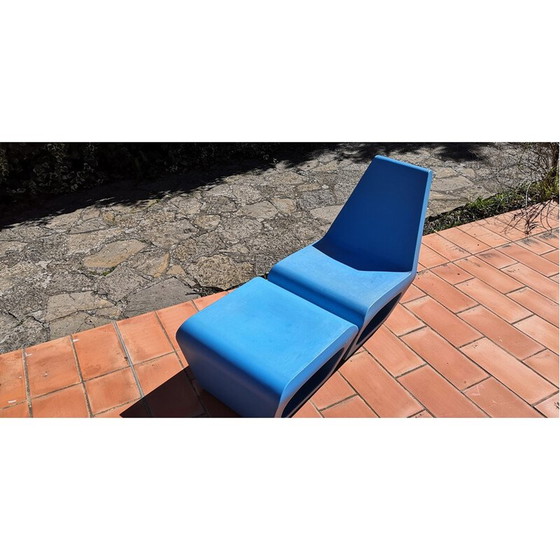 Image 1 of Vintage-Sessel mit Ottomane von Wiel Arets für Quinze und Milan