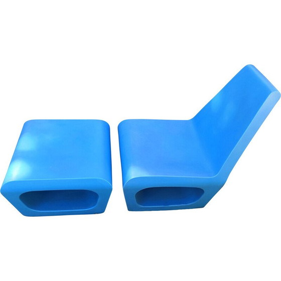 Image 1 of Vintage-Sessel mit Ottomane von Wiel Arets für Quinze und Milan