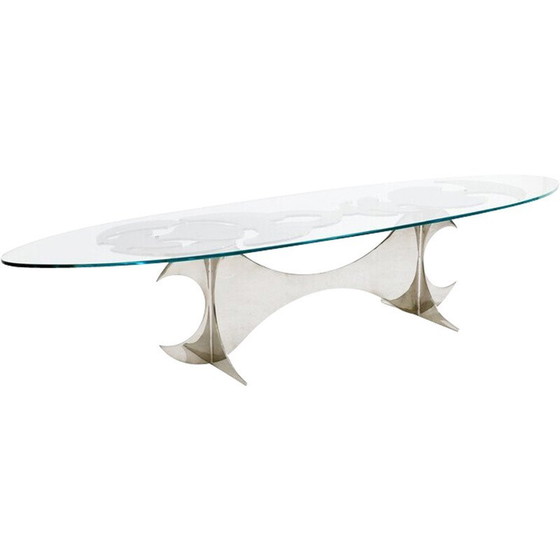 Image 1 of Vintage Couchtisch "Elipse" von Armand Jonckers, 1980er Jahre