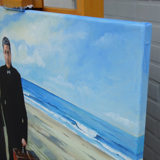 Image 1 of Roland Henrion - Hommage an einen großen Musiker. Original-Gemälde