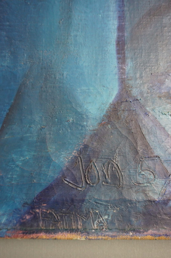 Image 1 of Schönes kubistisches Ölgemälde, Porträt