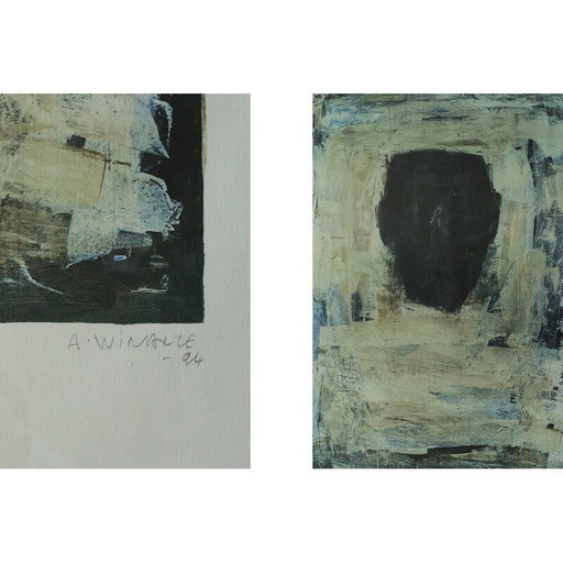 Alte Lithographie von Alain Winance, 1990