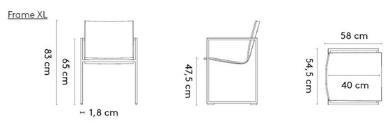 Image 1 of 4x Arco Frame Xl Rotes Leder Designer Stühle