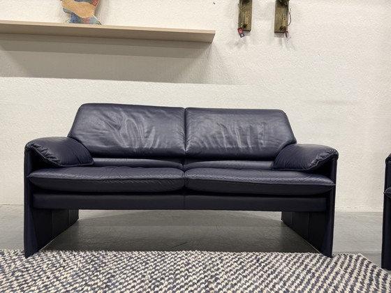 Image 1 of Leolux Bora Beta Sofa 2.5 Sitzer Blau Leder
