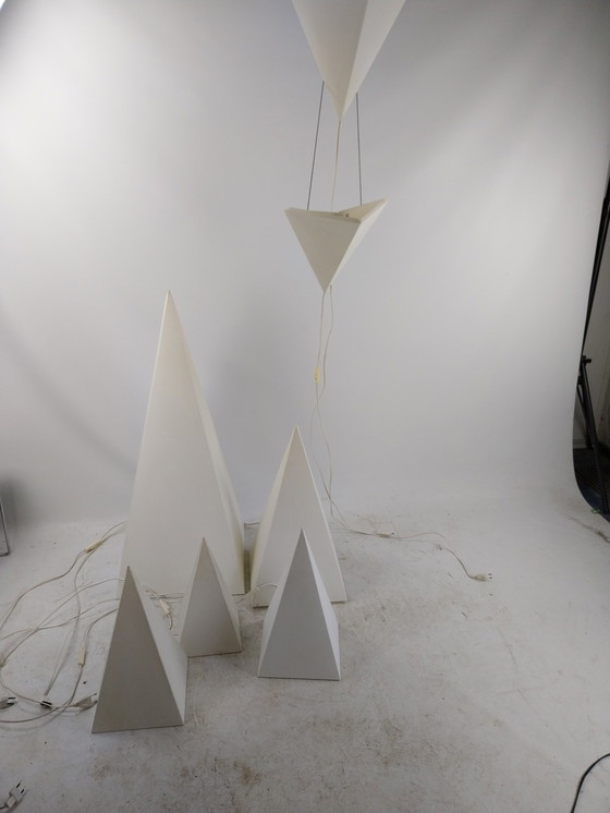 Image 1 of 7 Stück Pyramidenlampen von Harco Loor für Woja.