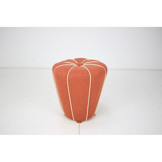 Image 1 of Vintage Hocker von Jindřich Halabala, Tschechoslowakei 1950er Jahre
