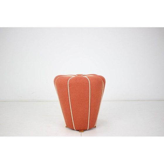 Image 1 of Vintage Hocker von Jindřich Halabala, Tschechoslowakei 1950er Jahre