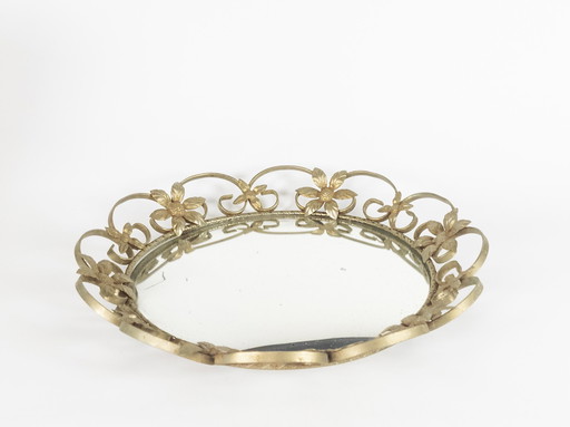 DeKnudt – Sonnenspiegel – Gold – Glas – Metall – Hollywood Regency – 70er Jahre