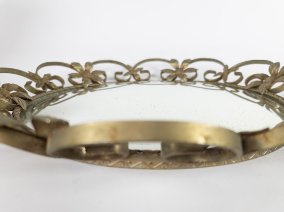 Image 1 of DeKnudt – Sonnenspiegel – Gold – Glas – Metall – Hollywood Regency – 70er Jahre