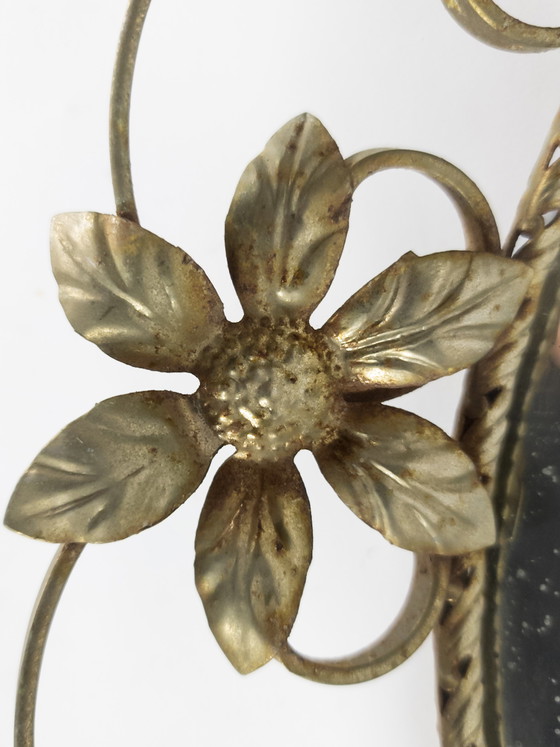 Image 1 of DeKnudt – Sonnenspiegel – Gold – Glas – Metall – Hollywood Regency – 70er Jahre