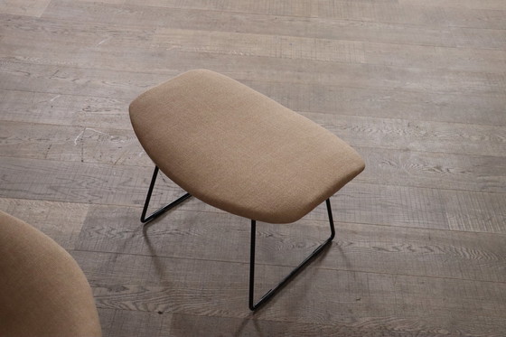 Image 1 of Early Edition Bird Chair mit Ottomane von Harry Bertoia für Knoll International, Italien 1960er Jahre