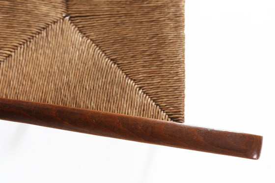 Image 1 of Antiker französischer Holzsessel mit Rohrsitz, 1890er Jahre