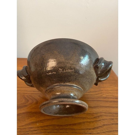 Image 1 of Paar alte Vallauris-Keramik mit Zinnglasur von Jean Marais, 1980