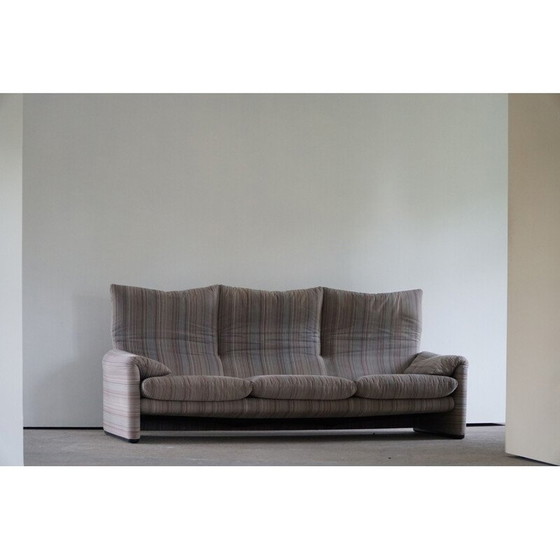 Image 1 of Vintage Maralunga Dreisitzer-Sofa von Vico Magistretti für Cassina, 1970er Jahre