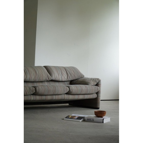 Image 1 of Vintage Maralunga Dreisitzer-Sofa von Vico Magistretti für Cassina, 1970er Jahre