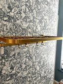Goldfarbener Garderobenständer Train Modell mit Hutablage und Haken 60cm breit
