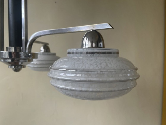 Image 1 of Lampe Hängeleuchte 1940er Jahre Französisch 3 Arme