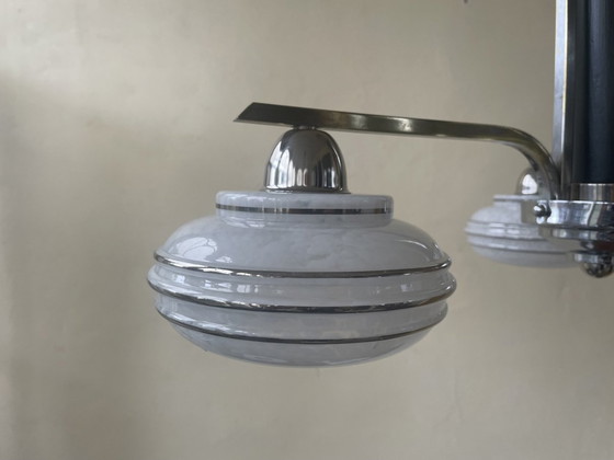 Image 1 of Lampe Hängeleuchte 1940er Jahre Französisch 3 Arme