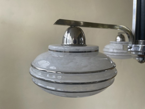 Image 1 of Lampe Hängeleuchte 1940er Jahre Französisch 3 Arme