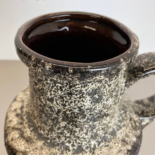 Vintage mehrfarbige Keramik fette Lava Bodenvase 408-40 von Scheurich, Deutschland 1970er