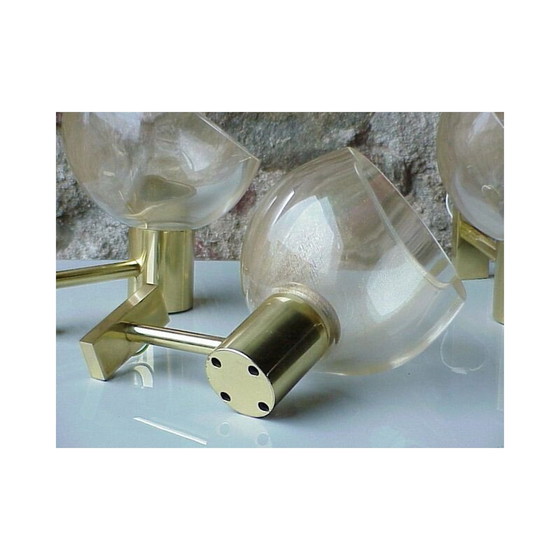 Image 1 of Vintage Satz von 3 Wandleuchte Gold Einbeziehung Seguso Flavio Poli Italien 1960