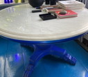 Runder Tisch aus Marmor - blau