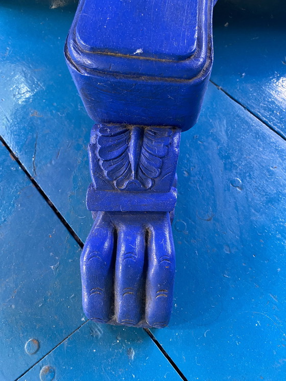 Image 1 of Runder Tisch aus Marmor - blau