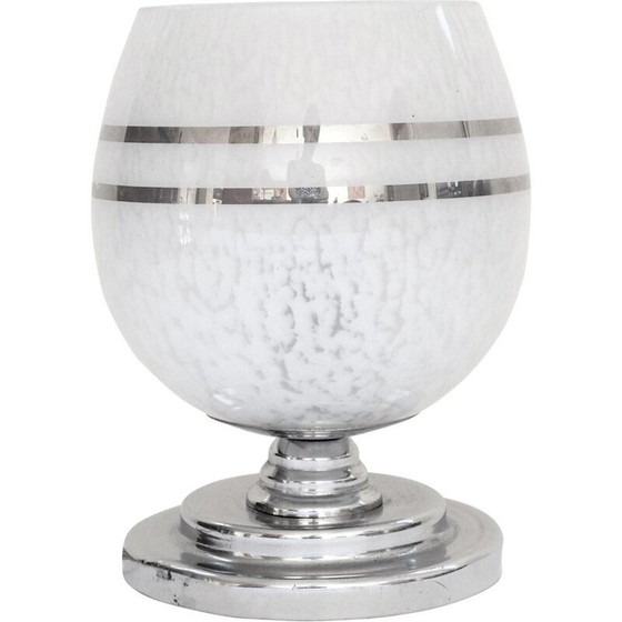 Image 1 of Vintage-Lampe aus Clichy-Glas und Silber