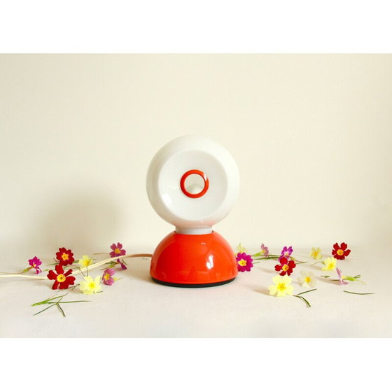 Image 1 of Vintage Ranuncolo orange Tischlampe, Italien 1960er Jahre