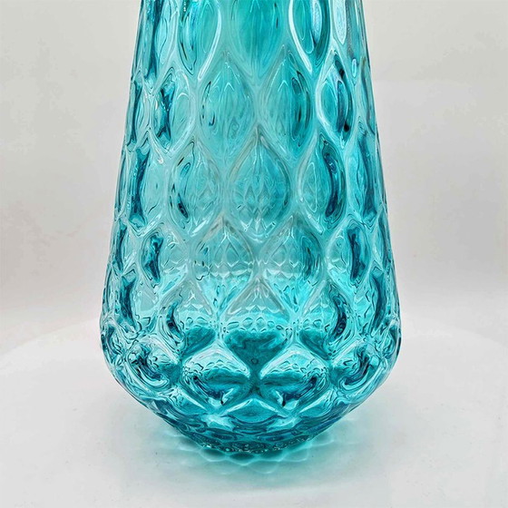 Image 1 of 1960er Vase aus mundgeblasenem Muranoglas. Hergestellt in Italien.