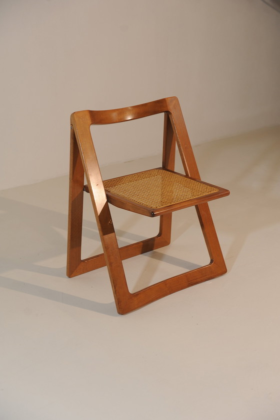 Image 1 of 4x Aldo Jacober & D'Aniello "Trieste" Klappstühle für Bazzani, 1966, Italien